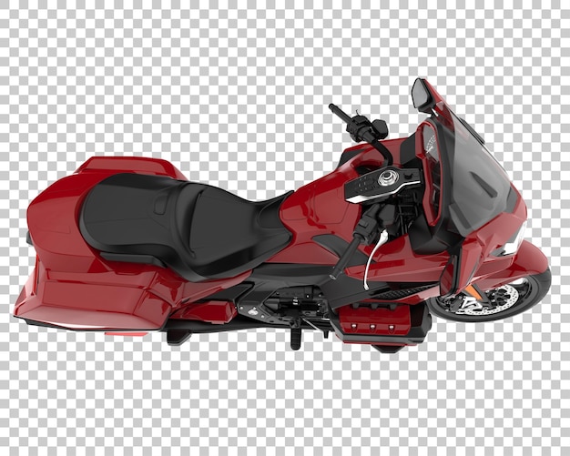 Motocicleta sobre fondo transparente. Representación 3d - ilustración
