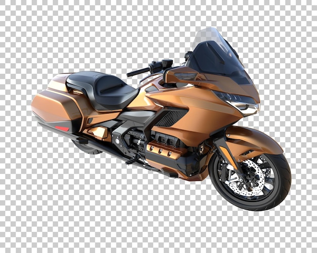 Motocicleta sobre fondo transparente. Representación 3d - ilustración