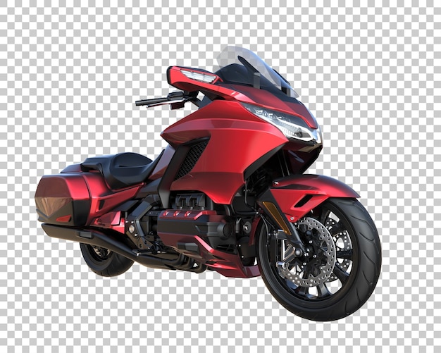 Motocicleta sobre fondo transparente. Representación 3d - ilustración