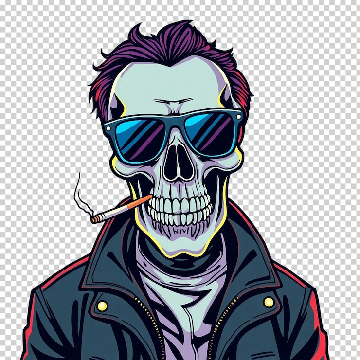 PSD el motociclista de la calavera