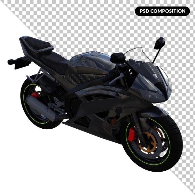 PSD motocycle moto isolé en 3d