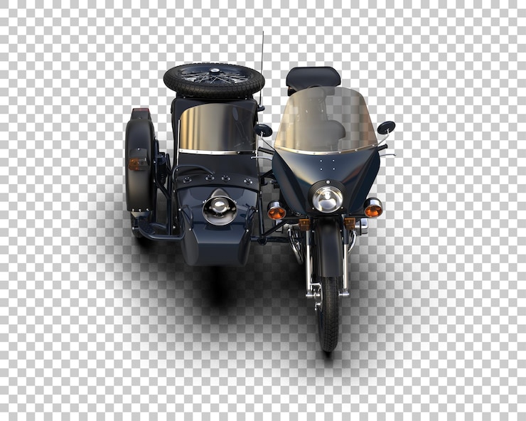 PSD motocykl izolovaný na pozadí, 3d renderování, ilustrace