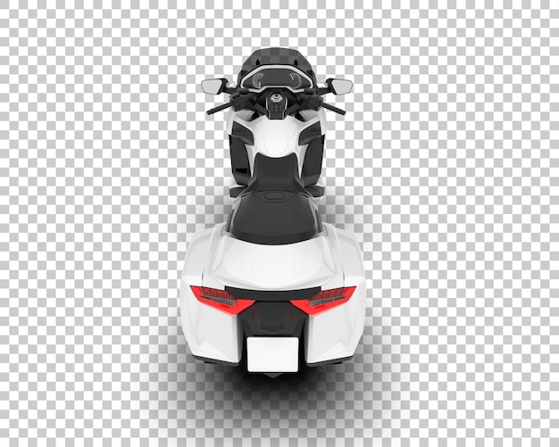 Motocykl na transparentním pozadí 3D renderování ilustrace