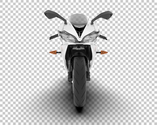 Motocykl na transparentním pozadí 3D renderování ilustrace