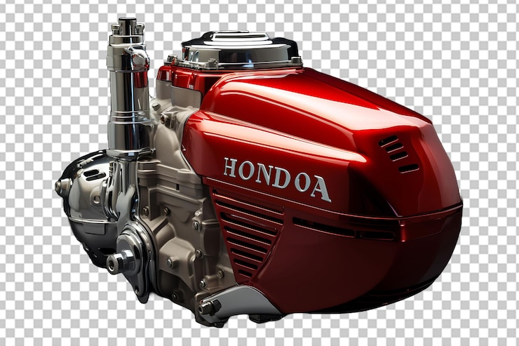 PSD motor de barco honda en un barco pequeño imagen realista de alta calidad