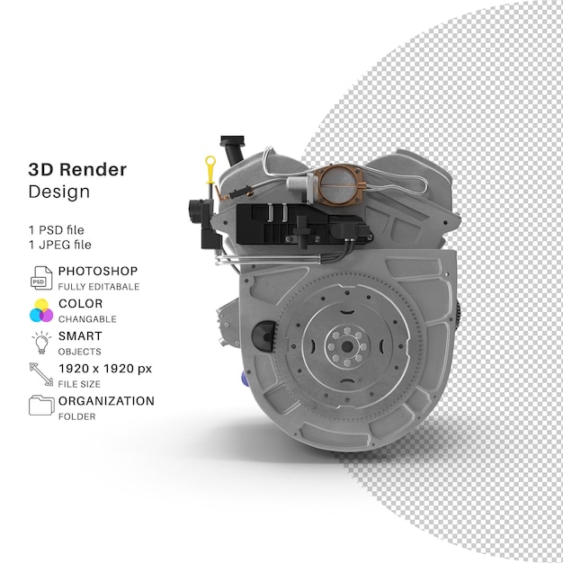 PSD motor de carro realista