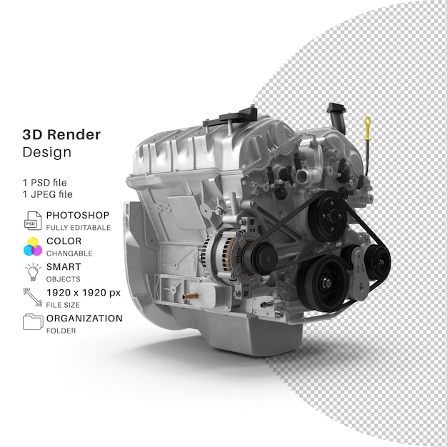 PSD motor de carro realista