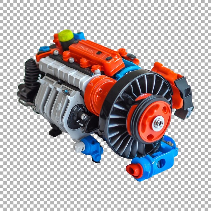 PSD motor eléctrico png en fondo transparente generado por ai