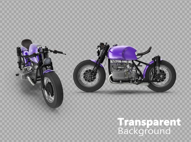 Motorrad auf durchsichtigem Hintergrund