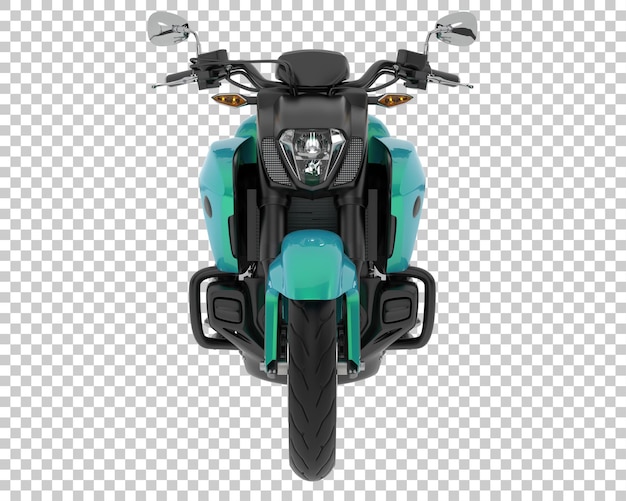 Motorrad auf transparentem hintergrund 3d-darstellung