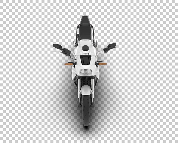 Motorrad auf transparentem hintergrund 3d-darstellung