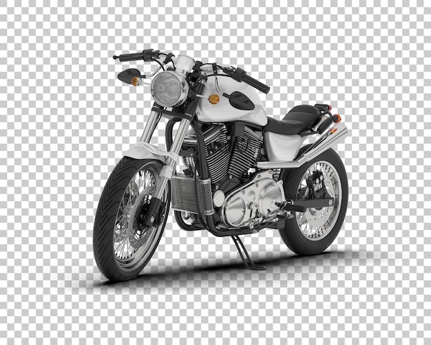 Motorrad auf transparentem Hintergrund 3D-Darstellung