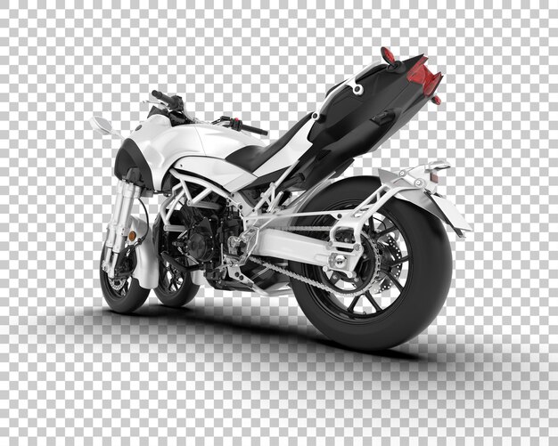 Motorrad auf transparentem Hintergrund 3D-Darstellung