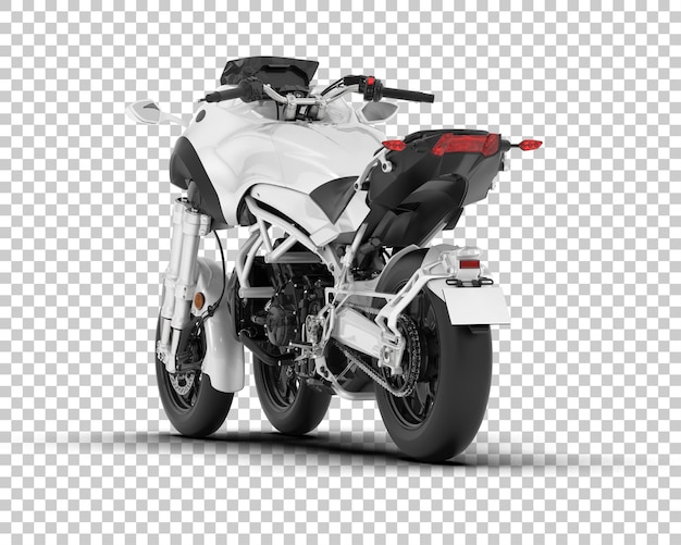 Motorrad auf transparentem Hintergrund 3D-Darstellung