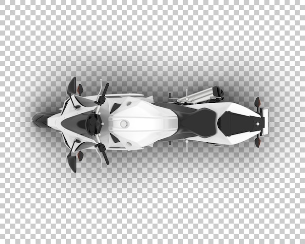 Motorrad auf transparentem Hintergrund 3D-Darstellung