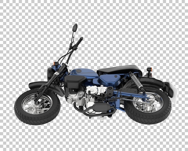 Motorrad auf transparentem hintergrund. 3d-rendering - abbildung