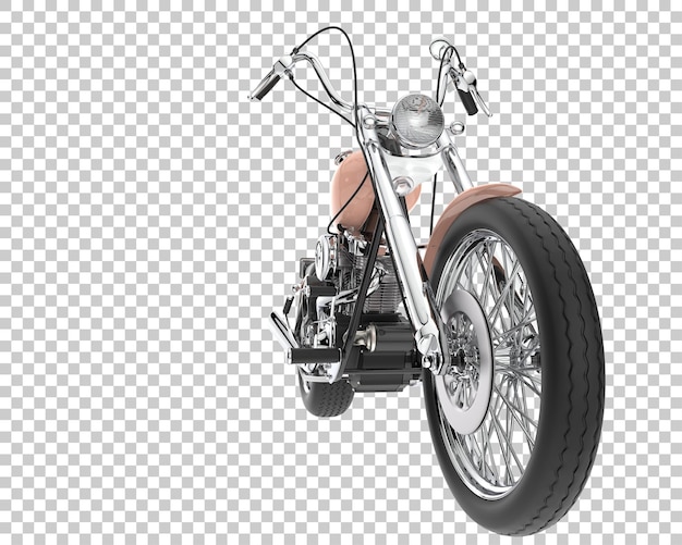 Motorrad auf transparentem Hintergrund. 3D-Rendering - Abbildung
