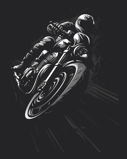 PSD motorrad-illustrationsplakat-hintergrunddesign