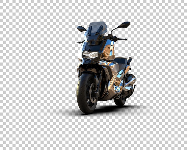 Motorrad isoliert auf dem Hintergrund 3D-Rendering-Illustration