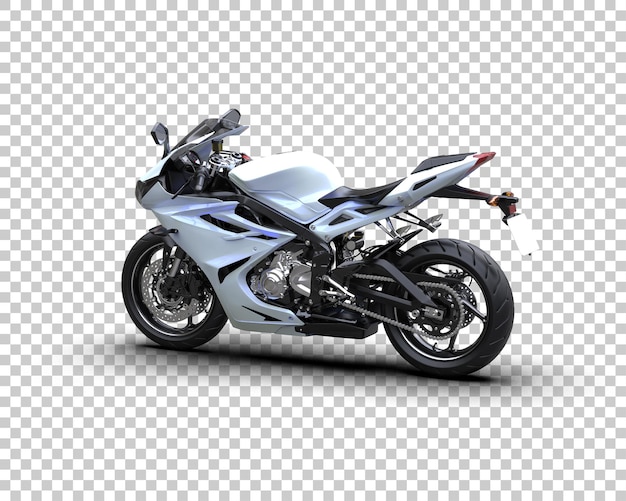 Motorrad isoliert auf dem Hintergrund 3D-Rendering-Illustration