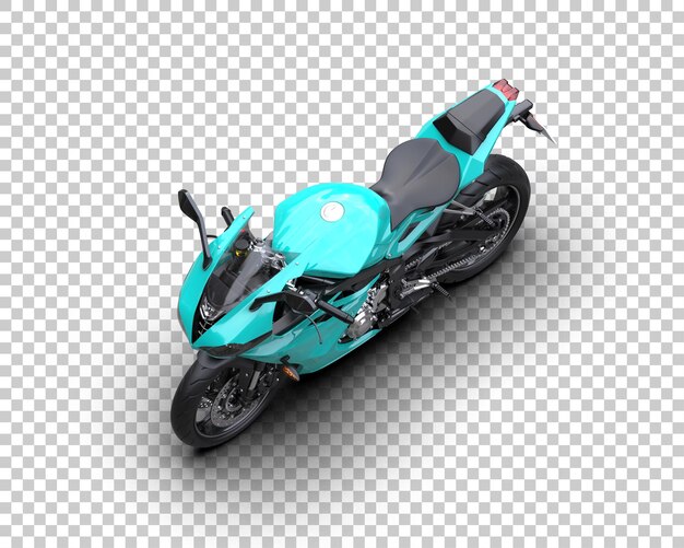 Motorrad isoliert auf dem Hintergrund 3D-Rendering-Illustration