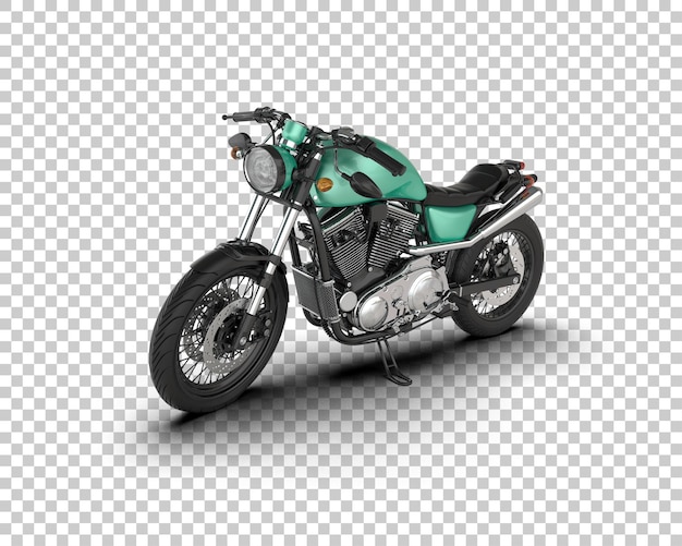 Motorrad isoliert auf dem Hintergrund 3D-Rendering-Illustration
