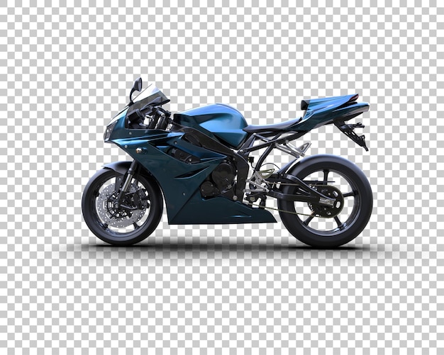 Motorrad isoliert auf dem Hintergrund 3D-Rendering-Illustration