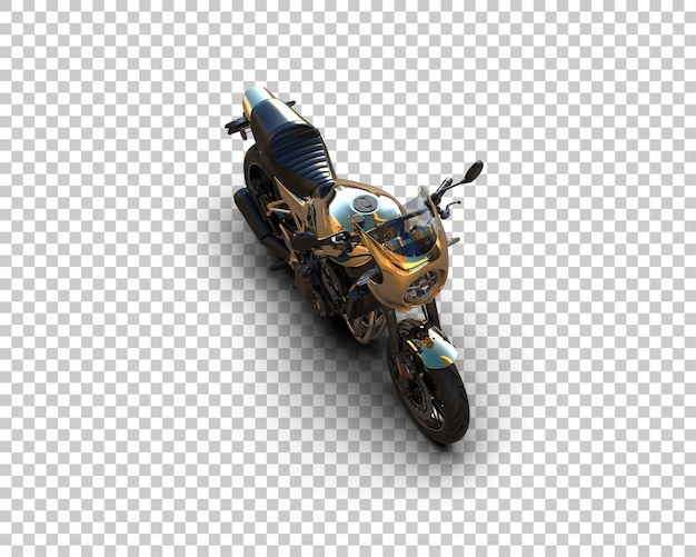 Motorrad isoliert auf dem Hintergrund 3D-Rendering-Illustration