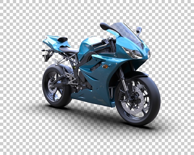Motorrad isoliert auf dem Hintergrund 3D-Rendering-Illustration