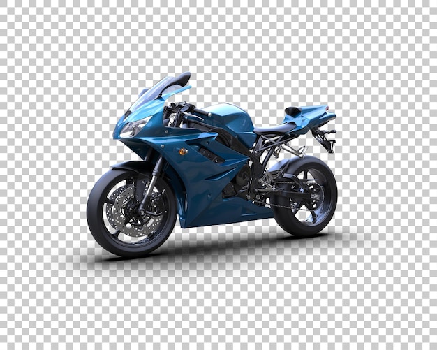 Motorrad isoliert auf dem Hintergrund 3D-Rendering-Illustration