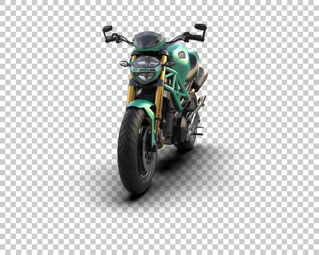 Motorrad isoliert auf dem Hintergrund 3D-Rendering-Illustration