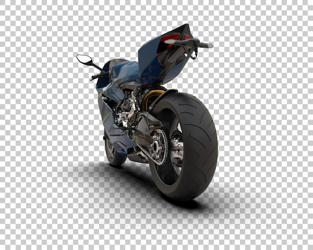 Motorrad isoliert auf dem Hintergrund 3D-Rendering-Illustration