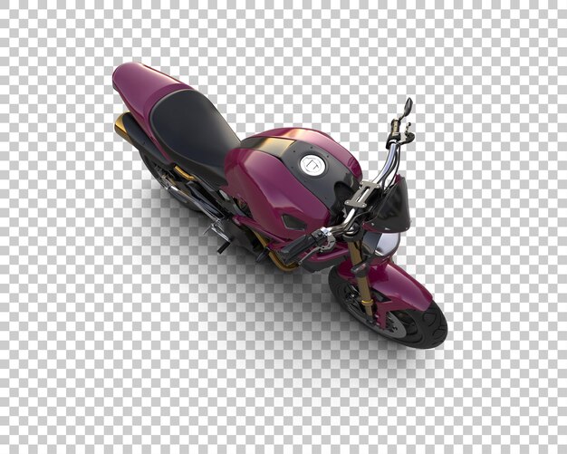 Motorrad isoliert auf dem Hintergrund 3D-Rendering-Illustration