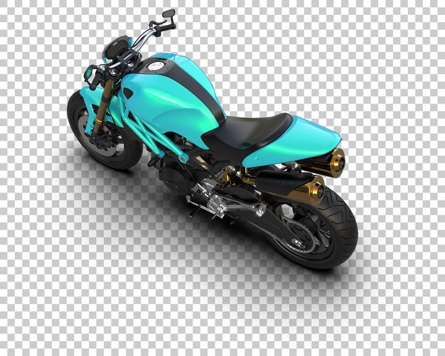 Motorrad isoliert auf dem Hintergrund 3D-Rendering-Illustration