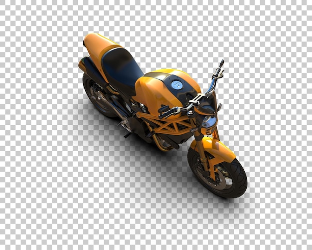 Motorrad isoliert auf dem Hintergrund 3D-Rendering-Illustration