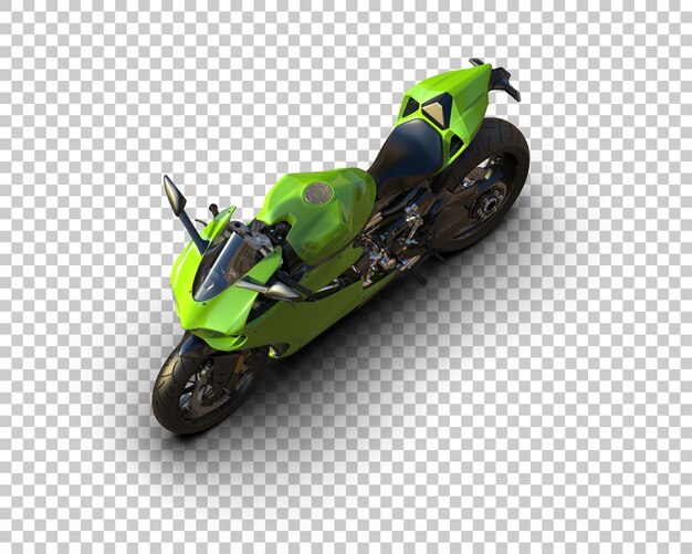 Motorrad isoliert auf dem Hintergrund 3D-Rendering-Illustration