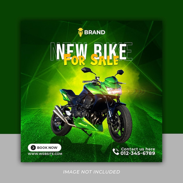 Motorrad-social-media-post-bike-verkauf social-media-template-design premium psd