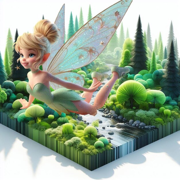 PSD la mouche tinkerbell dans la forêt