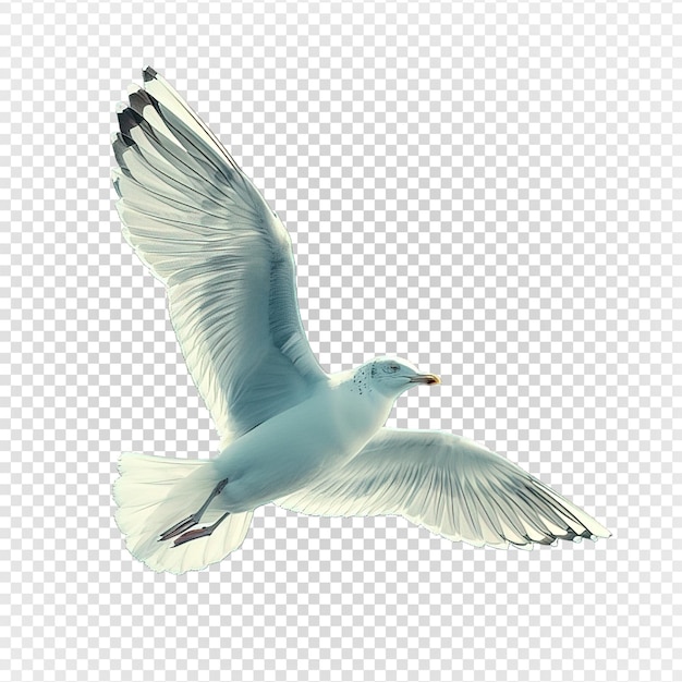 PSD mouette isolée sur un fond transparent oiseau de mer png génératif ai