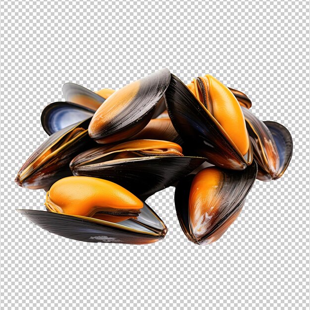 PSD des moules isolées sur un fond blanc