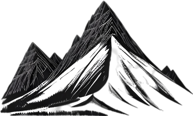 PSD mountain silhouette clipart