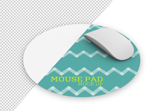 Mousepad arrotondato mock up