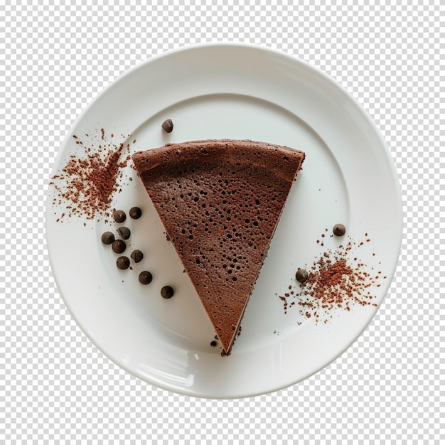 PSD mousse au chocolat isolée sur fond transparent