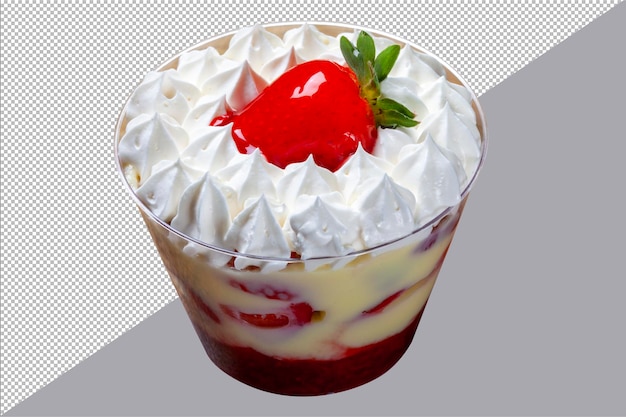 PSD mousse de morango com chantilly