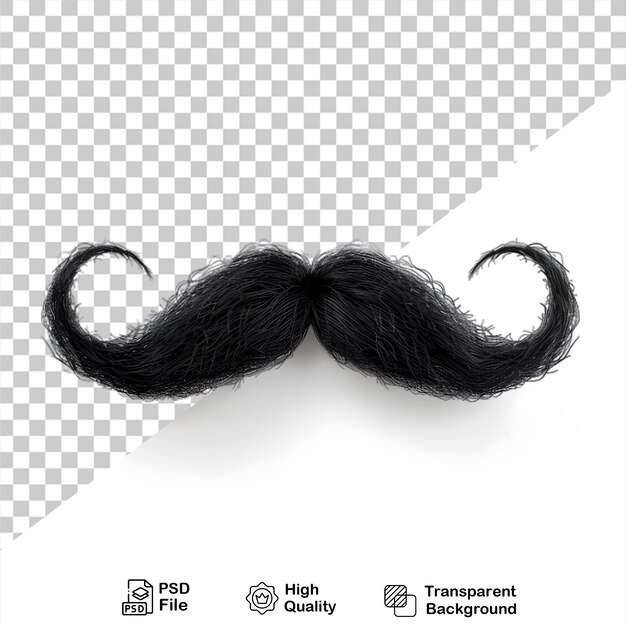 PSD une moustache noire isolée sur un fond transparent avec un fichier png