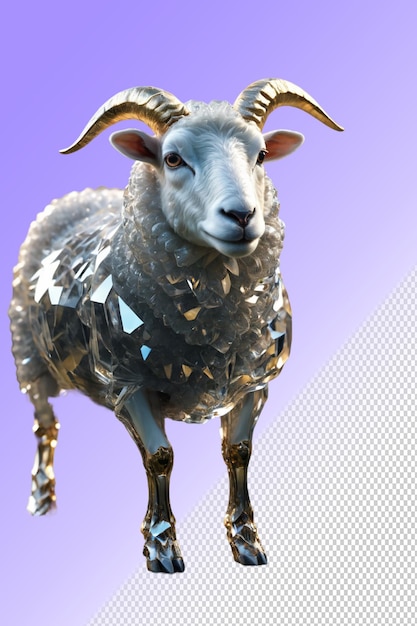 PSD un mouton avec une chemise qui dit moutons sur elle