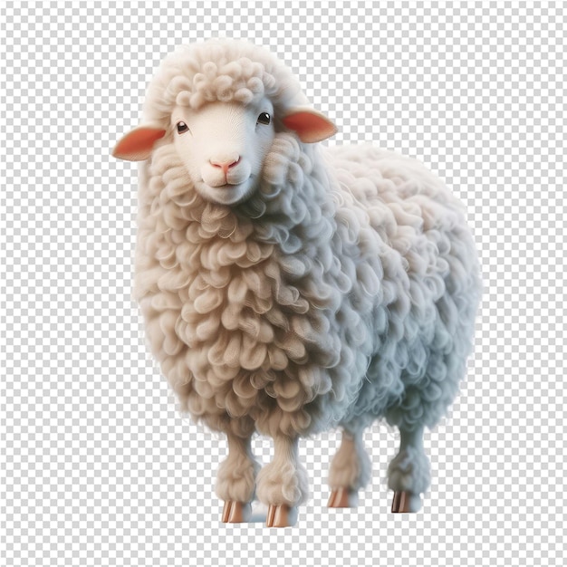 PSD un mouton est montré avec un visage blanc et un visage noir