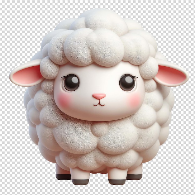 PSD un mouton avec un nez rose et un nez rose et un nez rose