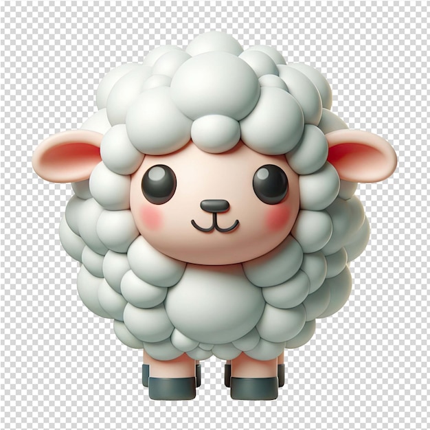 PSD un mouton avec un visage noir et un visage blanc