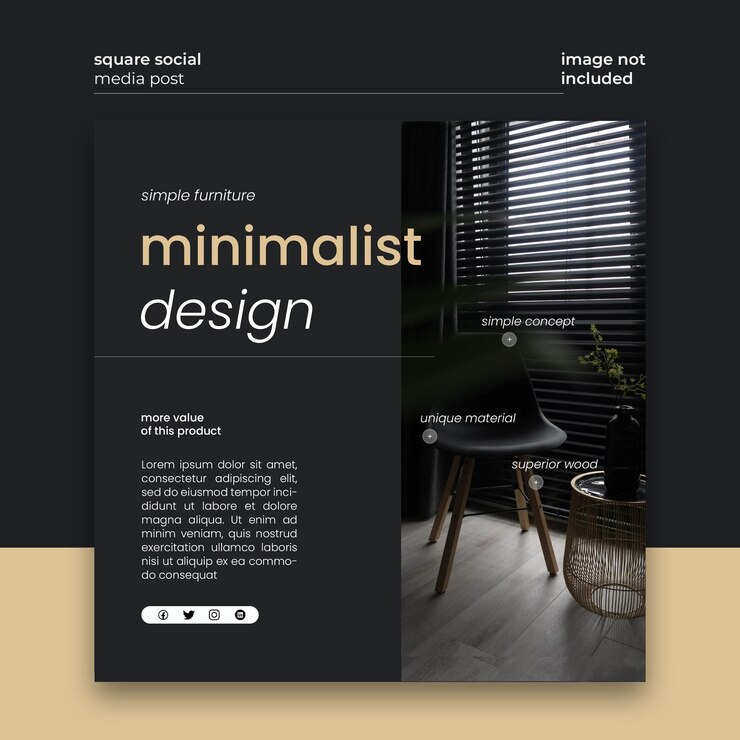 Móveis modernos e minimalistas instagram post01